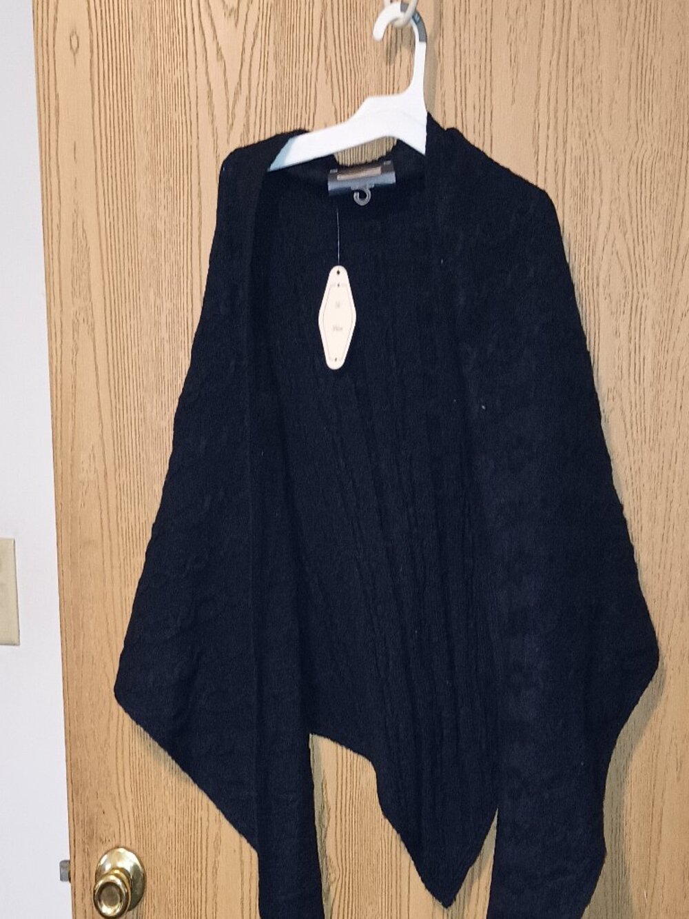 NEW Cozy Alpine Oversized Cable Triangle Scarf - Universal Thread™ Navy Blue